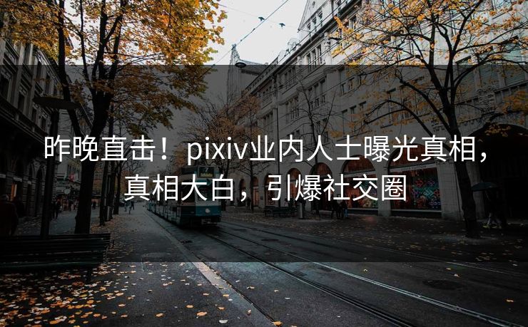 昨晚直击！pixiv业内人士曝光真相，真相大白，引爆社交圈