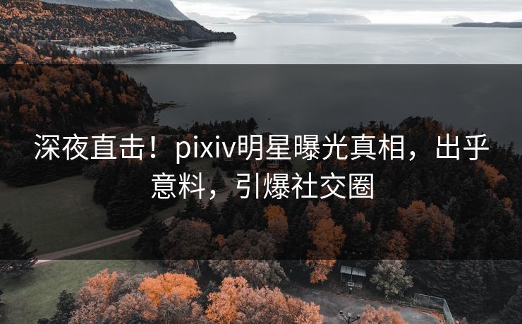 深夜直击！pixiv明星曝光真相，出乎意料，引爆社交圈