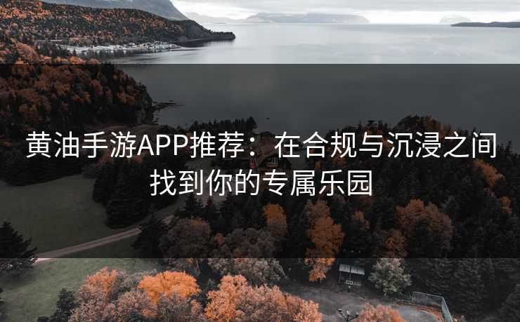 黄油手游APP推荐：在合规与沉浸之间找到你的专属乐园