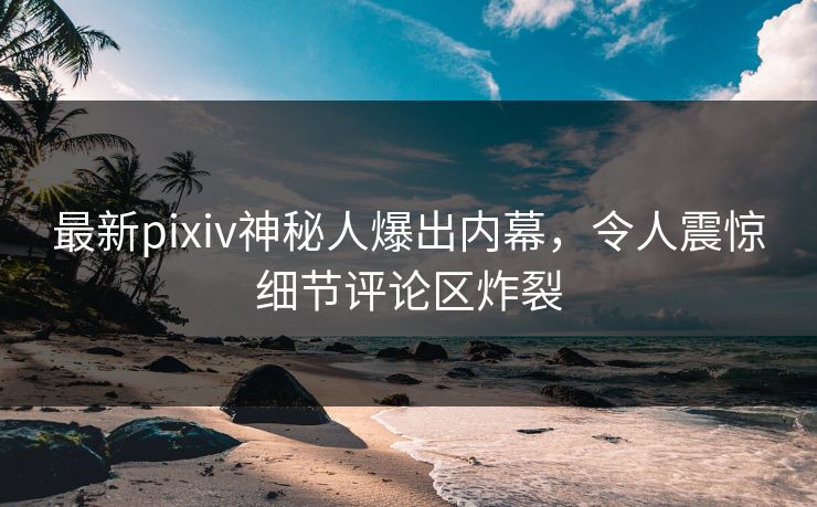 最新pixiv神秘人爆出内幕，令人震惊细节评论区炸裂