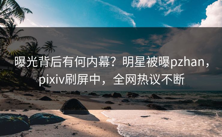 曝光背后有何内幕？明星被曝pzhan，pixiv刷屏中，全网热议不断